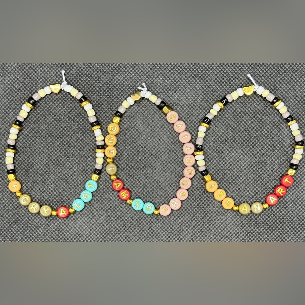 SET!! Taylor Swift Eras Tour Tortured Poets Department Bracelet Set